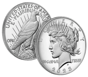 silver eagle front back